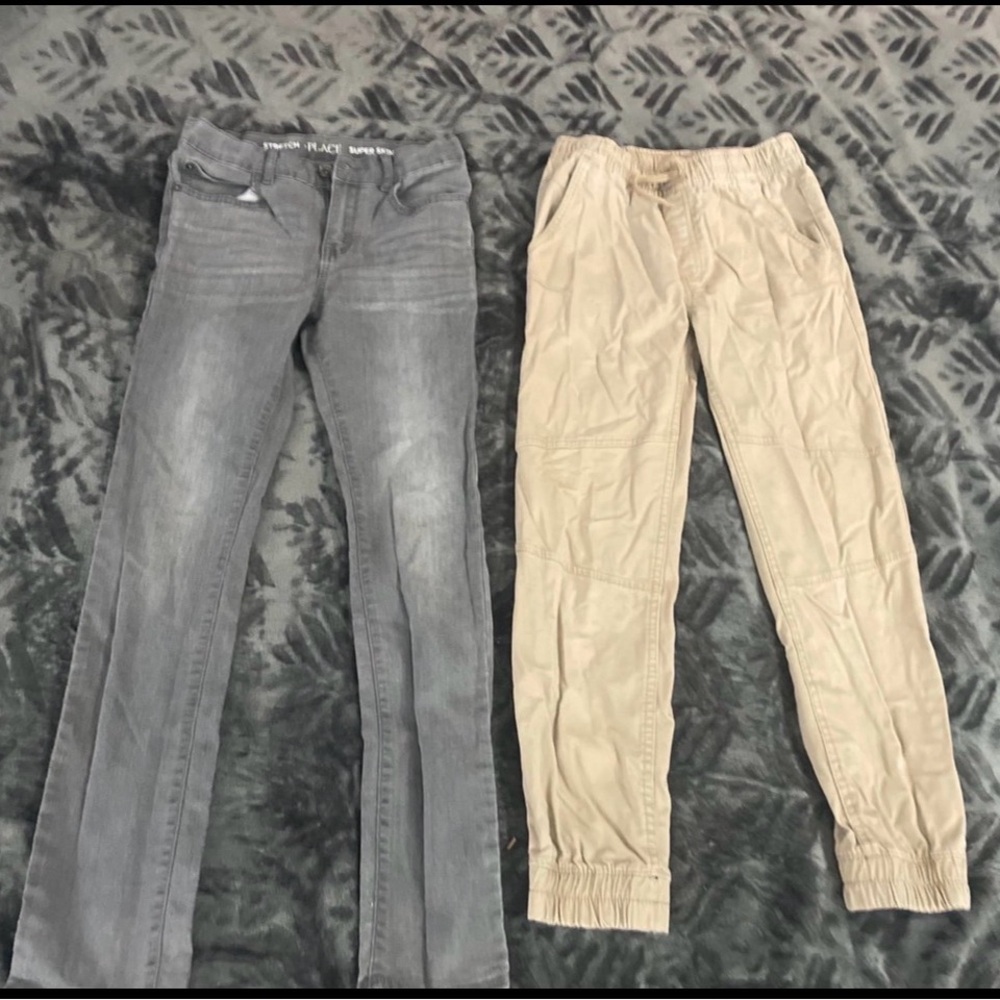The Children's Place Gray and Tan Kids Jeans